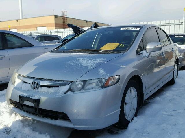 JHMFA36208S801348 - 2008 HONDA CIVIC HYBR SILVER photo 2