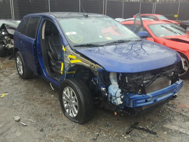 2FMDK4JC0DBA89659 - 2013 FORD EDGE SEL BLUE photo 9