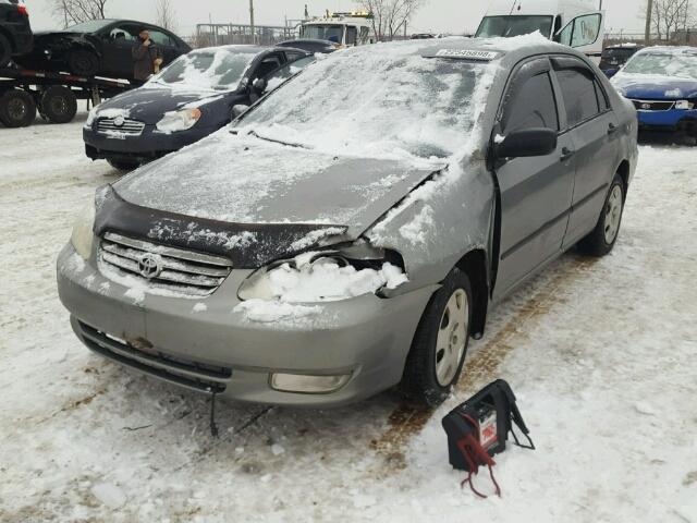 2T1BR32E93C708105 - 2003 TOYOTA COROLLA CE GRAY photo 2