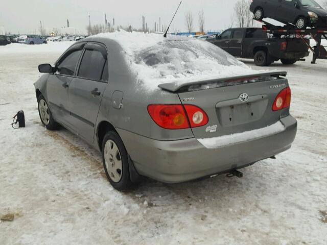 2T1BR32E93C708105 - 2003 TOYOTA COROLLA CE GRAY photo 3