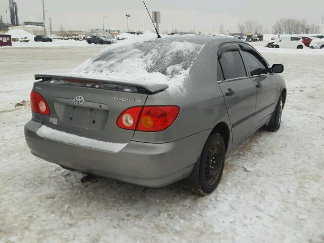 2T1BR32E93C708105 - 2003 TOYOTA COROLLA CE GRAY photo 4