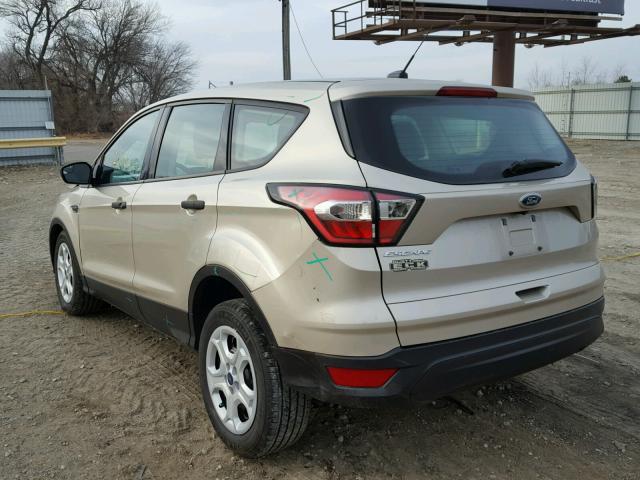 1FMCU0F72HUC66125 - 2017 FORD ESCAPE S TAN photo 3