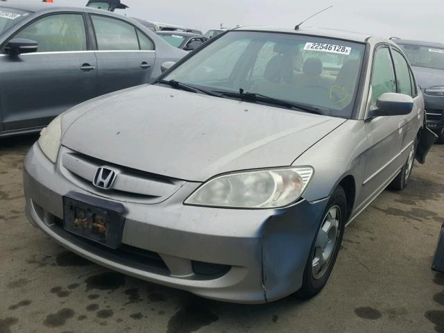 JHMES96615S019313 - 2005 HONDA CIVIC HYBR SILVER photo 2