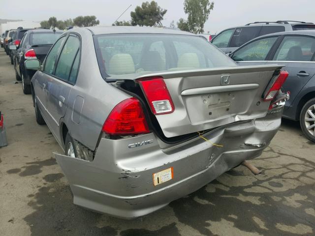 JHMES96615S019313 - 2005 HONDA CIVIC HYBR SILVER photo 3