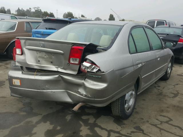 JHMES96615S019313 - 2005 HONDA CIVIC HYBR SILVER photo 4