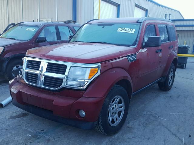 1D8GU28K79W556872 - 2009 DODGE NITRO SE MAROON photo 2