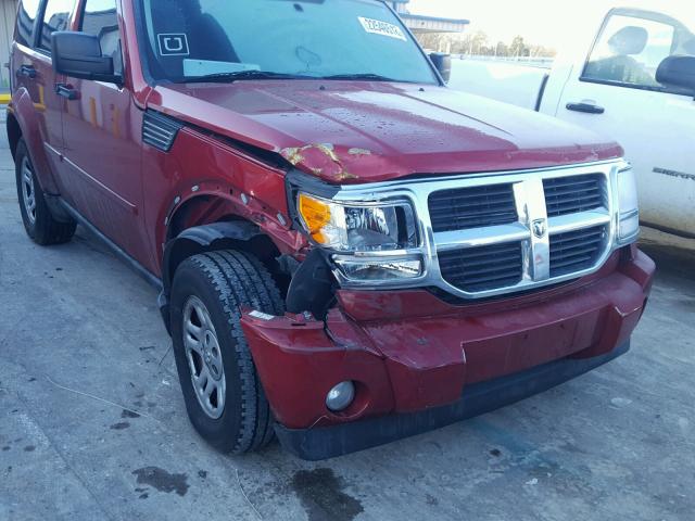 1D8GU28K79W556872 - 2009 DODGE NITRO SE MAROON photo 9