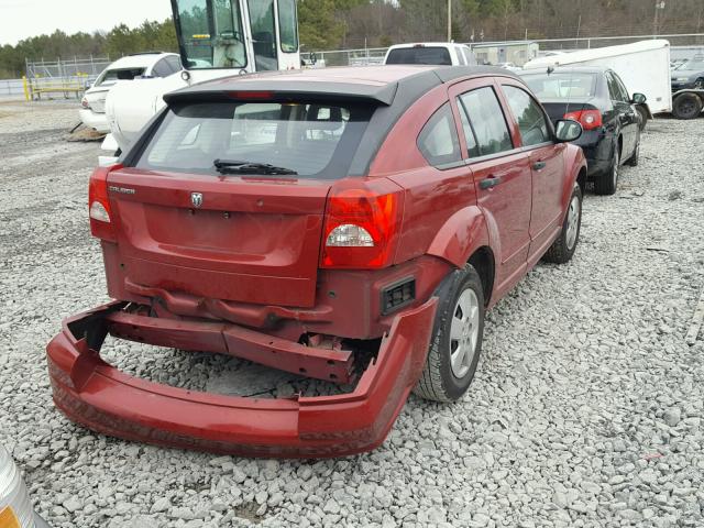 1B3HB28B38D629188 - 2008 DODGE CALIBER RED photo 4