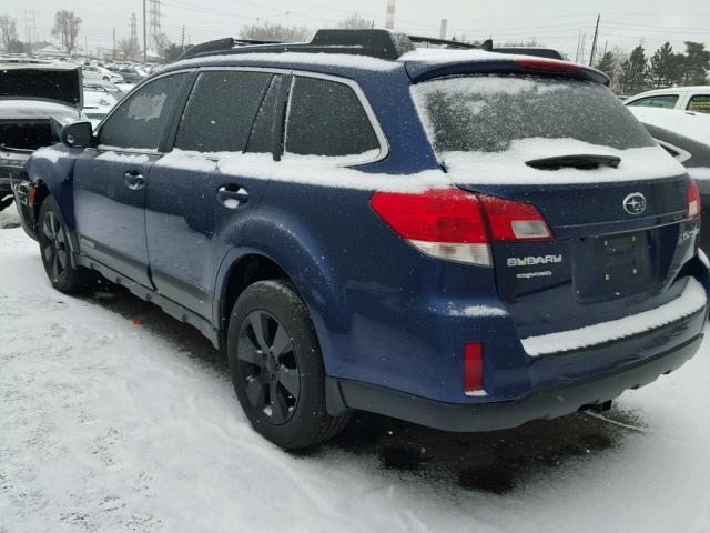 4S4BRCKC2B3311000 - 2011 SUBARU OUTBACK 2. BLUE photo 3