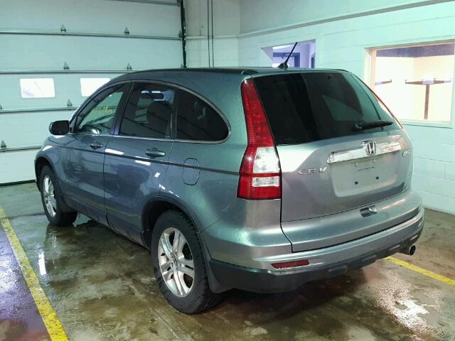 5J6RE4H55AL812615 - 2010 HONDA CR-V EX GREEN photo 3