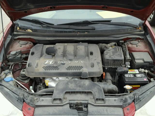 KMHDU46D07U141429 - 2007 HYUNDAI ELANTRA GL RED photo 7