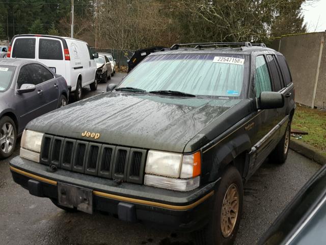 1J4GZ78S7SC535714 - 1995 JEEP GRAND CHER GREEN photo 2