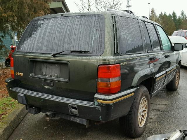 1J4GZ78S7SC535714 - 1995 JEEP GRAND CHER GREEN photo 4