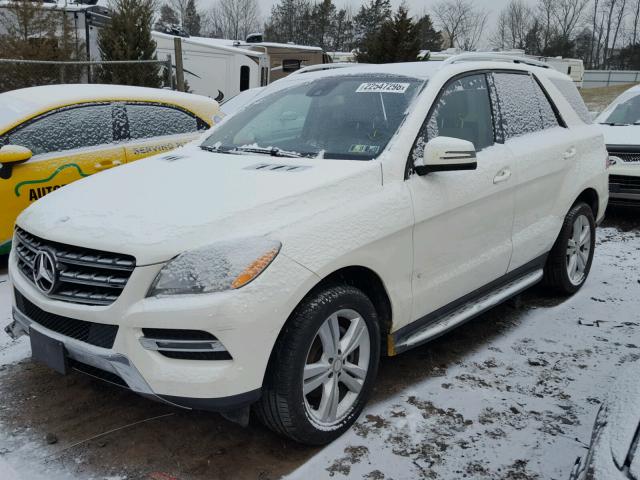 4JGDA5HB5EA358371 - 2014 MERCEDES-BENZ ML 350 4MA WHITE photo 2