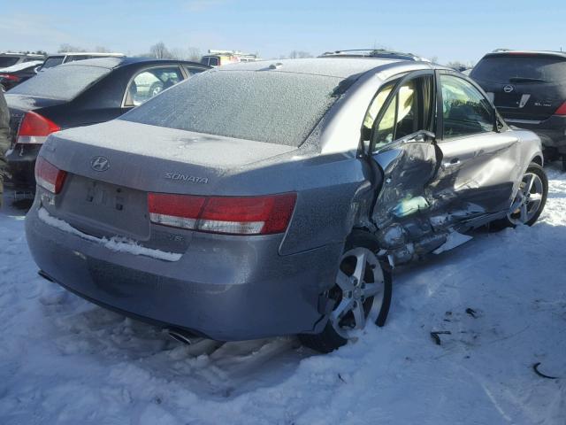 5NPEU46F28H356235 - 2008 HYUNDAI SONATA SE GRAY photo 4