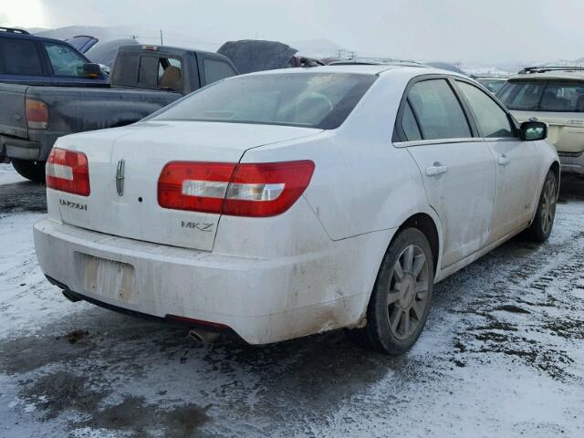 3LNHM26T17R650658 - 2007 LINCOLN MKZ WHITE photo 4