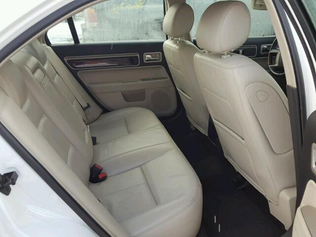 3LNHM26T17R650658 - 2007 LINCOLN MKZ WHITE photo 6