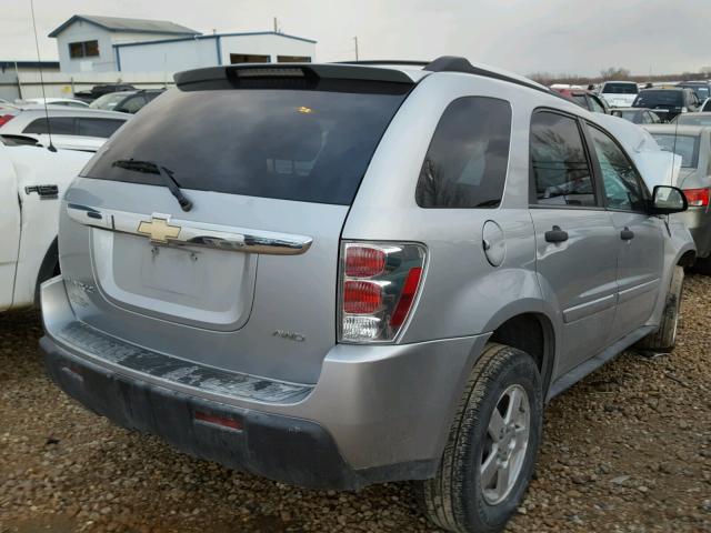 2CNDL23F956081305 - 2005 CHEVROLET EQUINOX LS SILVER photo 4