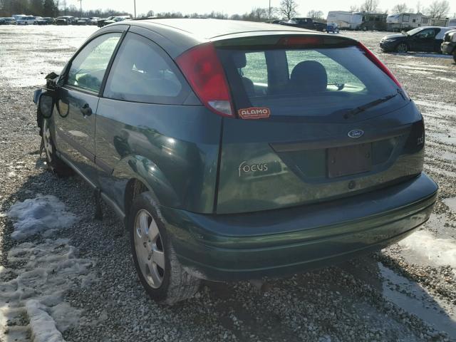 3FAHP31311R176491 - 2001 FORD FOCUS ZX3 GREEN photo 3