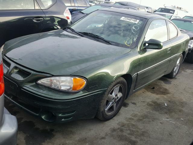 1G2NW12E9YM850026 - 2000 PONTIAC GRAND AM G GREEN photo 2