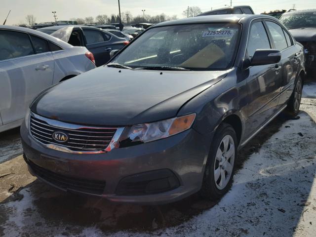 KNAGE228395320067 - 2009 KIA OPTIMA LX GRAY photo 2