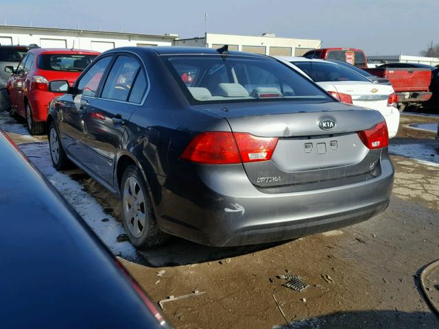 KNAGE228395320067 - 2009 KIA OPTIMA LX GRAY photo 3