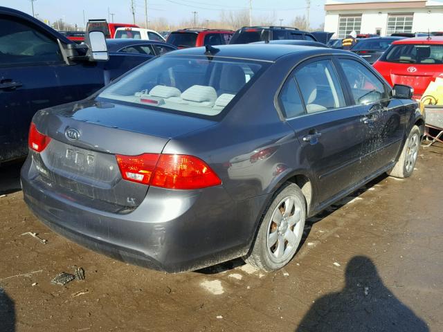 KNAGE228395320067 - 2009 KIA OPTIMA LX GRAY photo 4