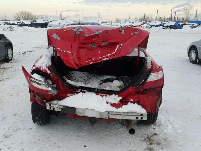 2HGFG12856H014027 - 2006 HONDA CIVIC EX წითელი ფოტო 9