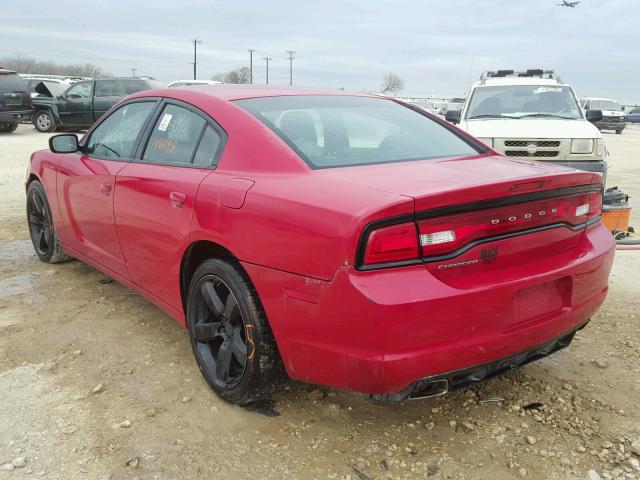 2B3CL3CG8BH550898 - 2011 DODGE CHARGER RED photo 3