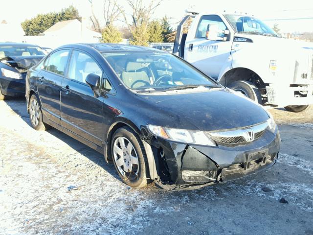 2HGFA16549H532362 - 2009 HONDA CIVIC LX BLACK photo 1