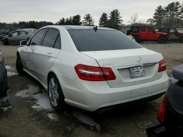 WDDHF7CB1AA025207 - 2010 MERCEDES-BENZ E 550 WHITE photo 3