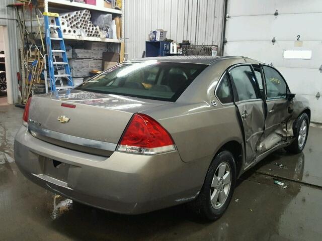 2G1WT55K179114638 - 2007 CHEVROLET IMPALA LT TAN photo 4