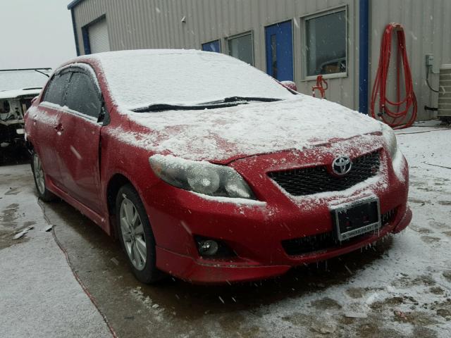 2T1BU4EE8AC451323 - 2010 TOYOTA COROLLA BA RED photo 1