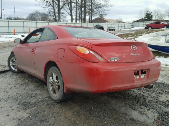 4T1CE38P24U806692 - 2004 TOYOTA CAMRY SOLA RED photo 3