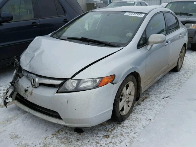 2HGFA16548H106394 - 2008 HONDA CIVIC LX SILVER photo 2