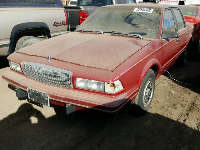 3G4AG55N2PS612183 - 1993 BUICK CENTURY SP BURGUNDY photo 2