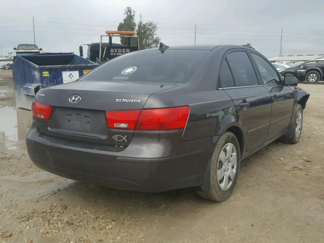 5NPET46CX9H550554 - 2009 HYUNDAI SONATA GLS CHARCOAL photo 4