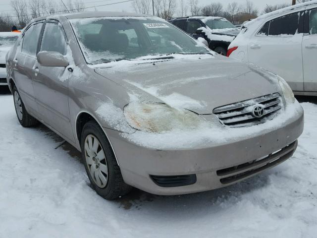 2T1BR32E73C004176 - 2003 TOYOTA COROLLA CE BEIGE photo 1