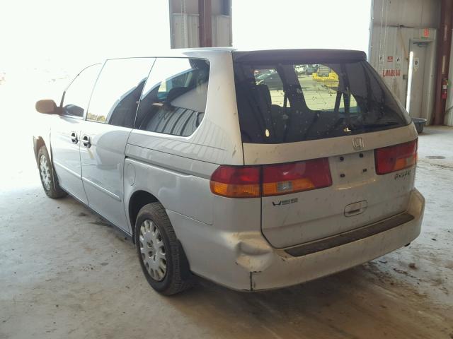 5FNRL18504B090343 - 2004 HONDA ODYSSEY LX SILVER photo 3