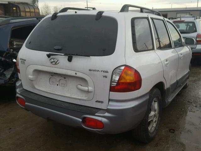 KM8SC73D04U841897 - 2004 HYUNDAI SANTA FE G WHITE photo 4