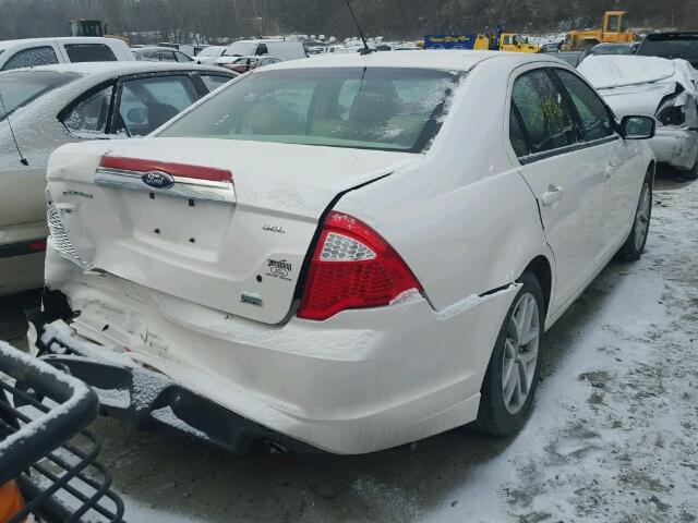 3FAHP0JG8AR285290 - 2010 FORD FUSION SEL WHITE photo 4