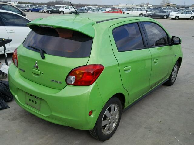 ML32A4HJ0FH010468 - 2015 MITSUBISHI MIRAGE ES GREEN photo 4