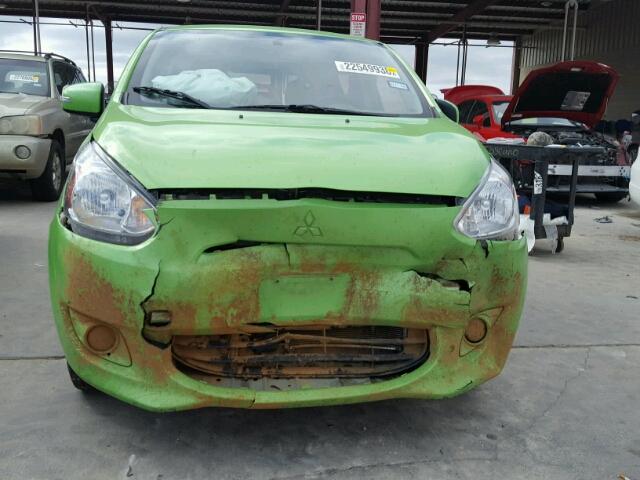 ML32A4HJ0FH010468 - 2015 MITSUBISHI MIRAGE ES GREEN photo 9