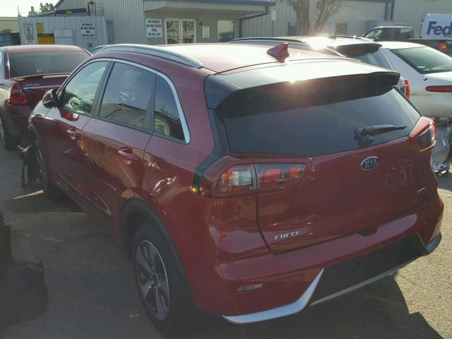 KNDCC3LC2H5042955 - 2017 KIA NIRO EX BURGUNDY photo 3