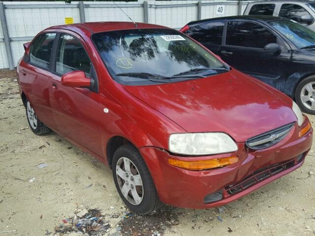 KL1TD56606B631801 - 2006 CHEVROLET AVEO BASE RED photo 1