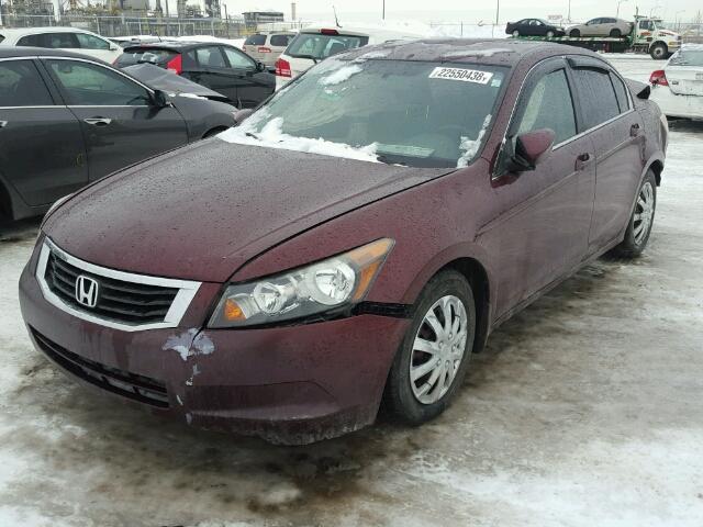 1HGCP26329A808266 - 2009 HONDA ACCORD LX BURGUNDY photo 2