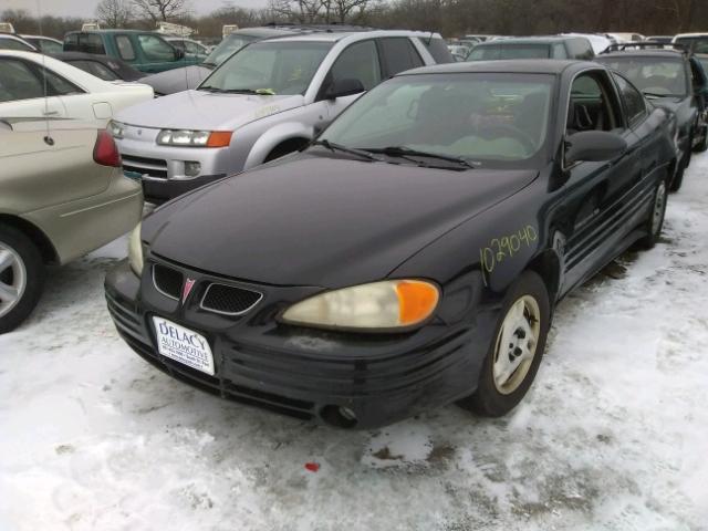 1G2NE12T9YM740580 - 2000 PONTIAC GRAND AM S BLACK photo 2