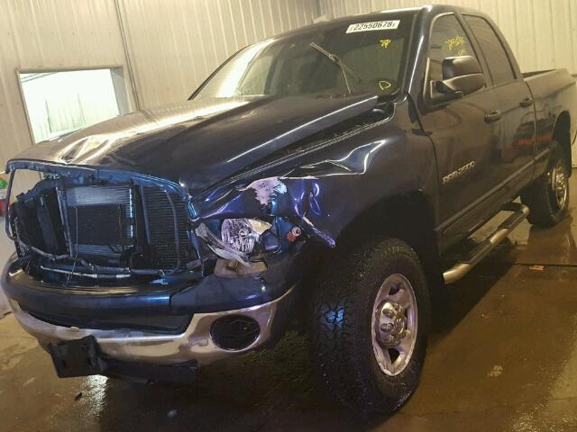 3D7KU28D93G861702 - 2003 DODGE RAM 2500 S BLUE photo 2