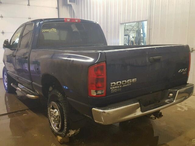3D7KU28D93G861702 - 2003 DODGE RAM 2500 S BLUE photo 3