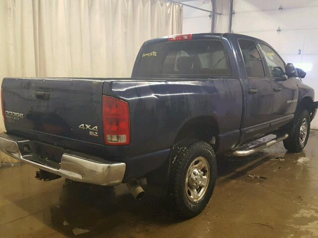3D7KU28D93G861702 - 2003 DODGE RAM 2500 S BLUE photo 4